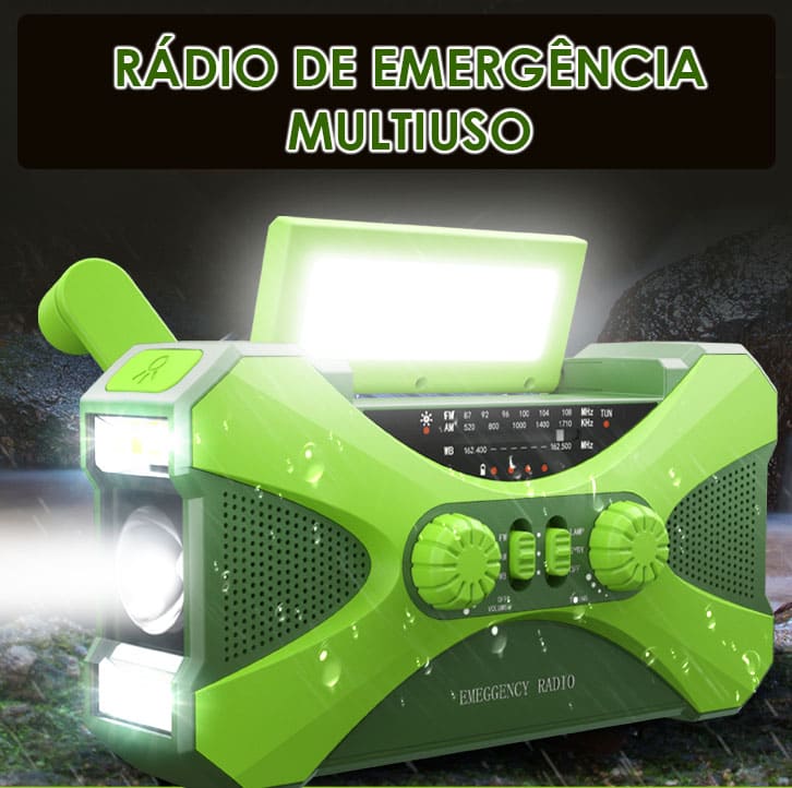 Radio Solar de Emergencia con Cargador 10.000mAh