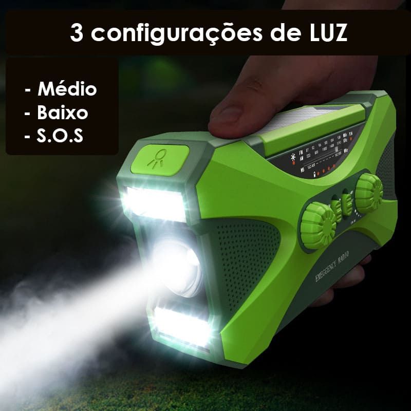 Radio Solar de Emergencia con Cargador 10.000mAh