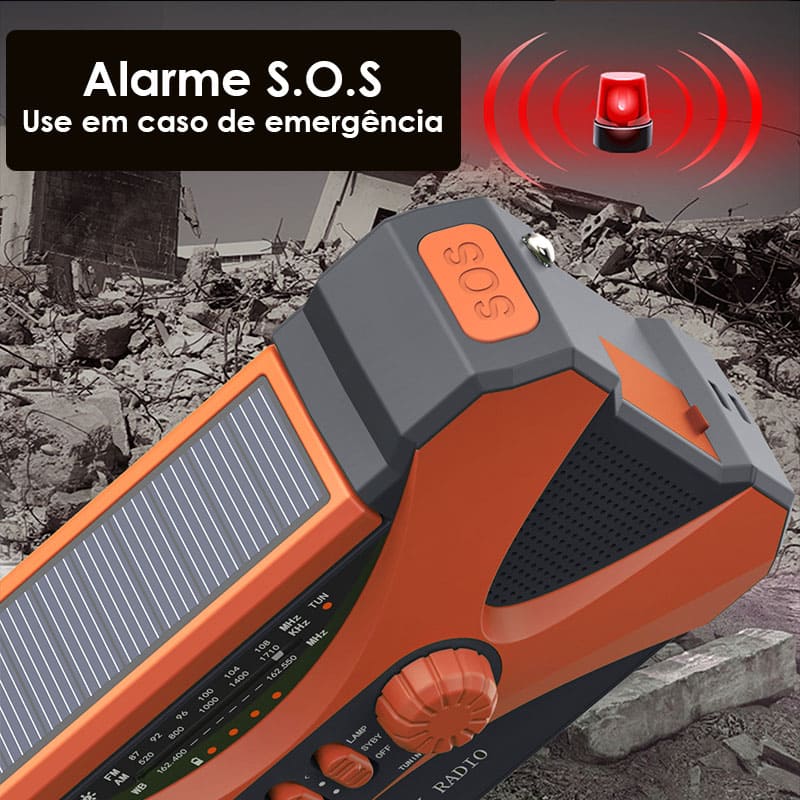 Radio Solar de Emergencia con Cargador 10.000mAh