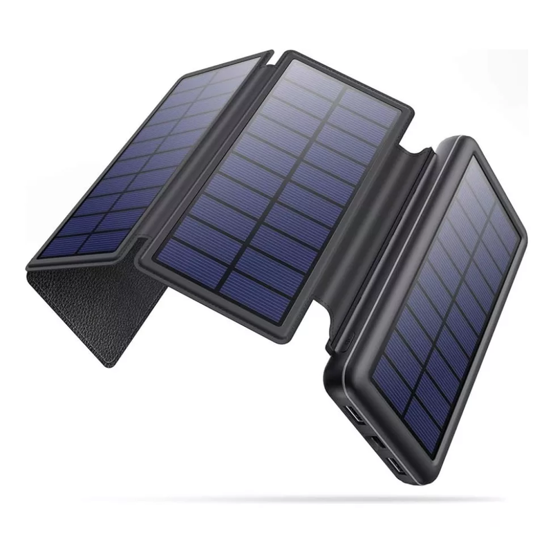 Power Bank Solar Portátil Recargable 4 Paneles