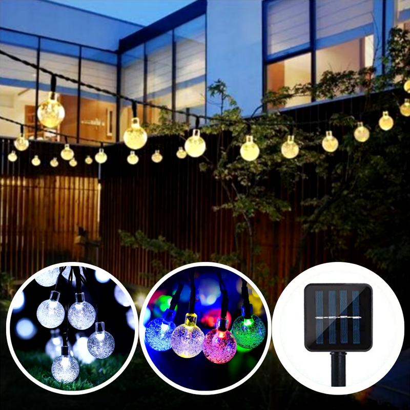 Cordón de Luces Solares Impermeables Jardín [DECORACIÓN ECONÓMICA]