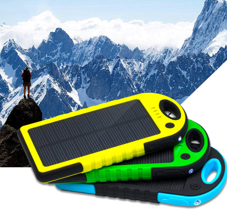 Cargador PowerBank Solar Impermeable Portátil 10000mAh