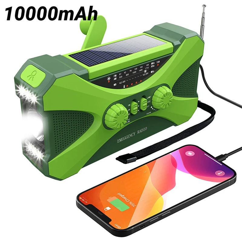 Radio Solar de Emergencia con Cargador 10.000mAh