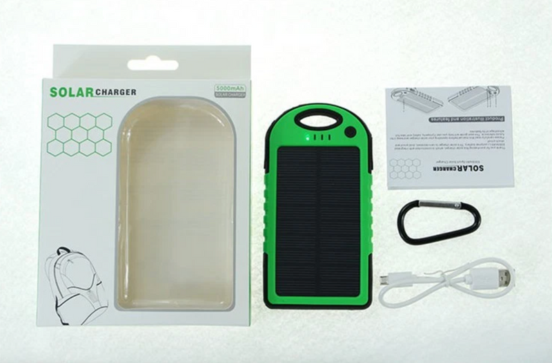 Cargador PowerBank Solar Impermeable Portátil 10000mAh