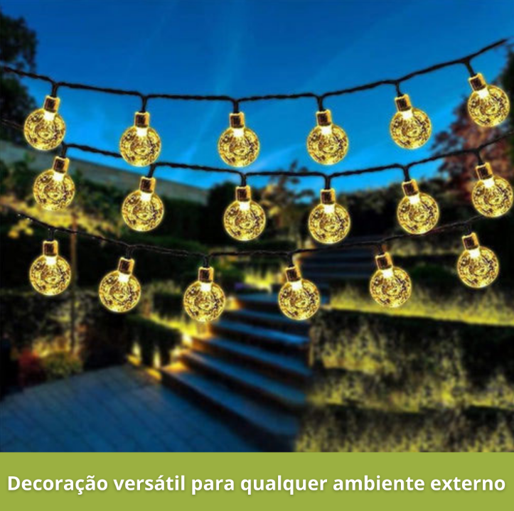 Cordón de Luces Solares Impermeables Jardín [DECORACIÓN ECONÓMICA]