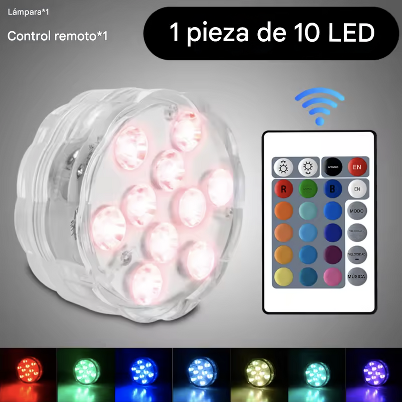 Luces RGB Para Piscinas [Kit inalámbrico]