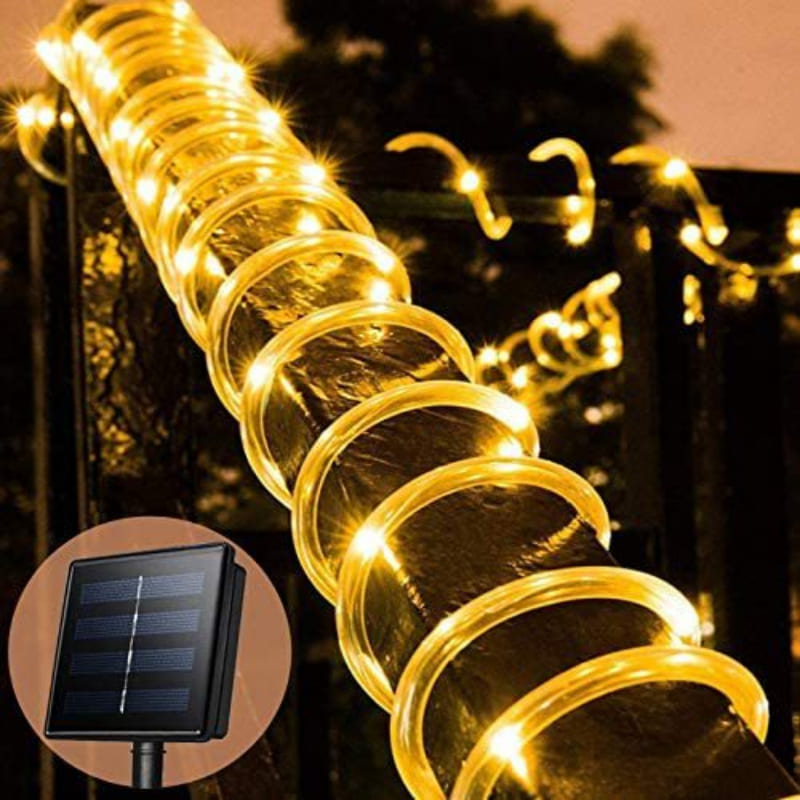 Tubo de cuerda LED solar decorativo impermeable [AMBIENTE EXTERIOR]