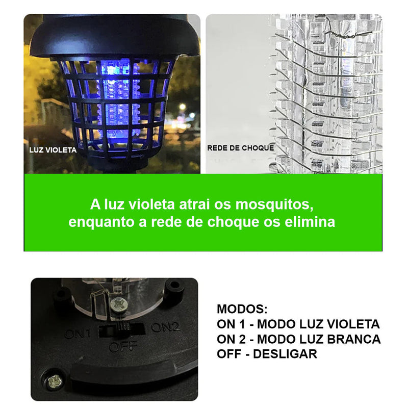 Lámpara Solar Repelente de Insectos Ultra Violeta [LANZAMIENTO EXCLUSIVO]